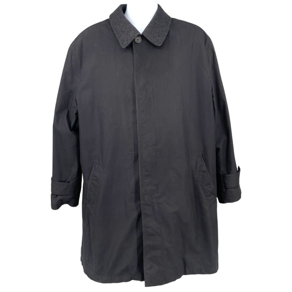 Lauren Ralph Lauren Water-Resistant Trench Coat, Removable Lining, Black, Size L
